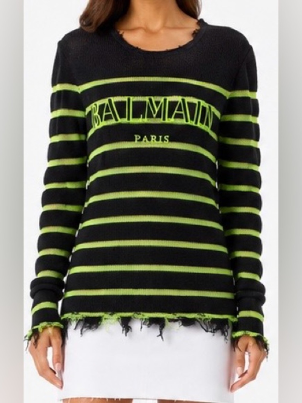 Balmain logo printed knit sweater
